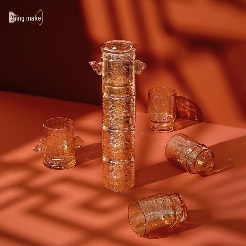 

Shanchongshan Fendouzhe Golden Huabiao Pillar Glass Cup Set