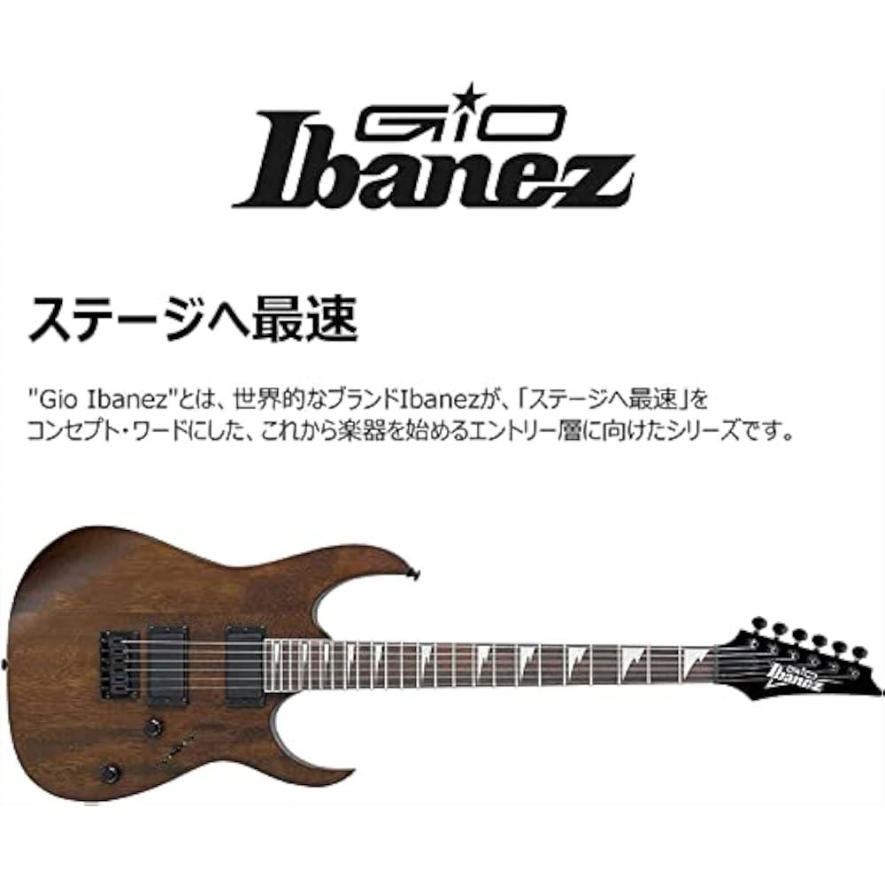 GIO Ibanez Electric Guitar for Beginners (Black Flat) GRG121DX-BKF