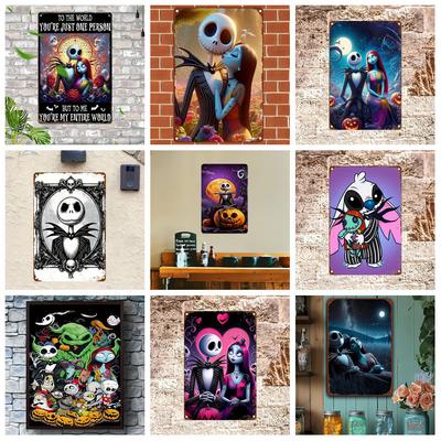 Miniso The Nightmare Before Metallschilder Wanddeko Blechschilder Captain Metallposter Deko für Bar Pub Club Wanddekoration