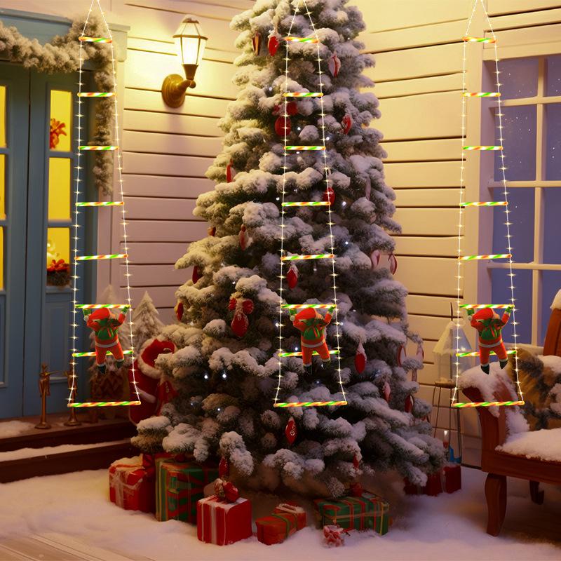 1/3M Santa Claus Climbing Ladder String Lights USB 8 Modes LED Lamp Christmas Decoration for Garden Cristmas Tree New Year Gift