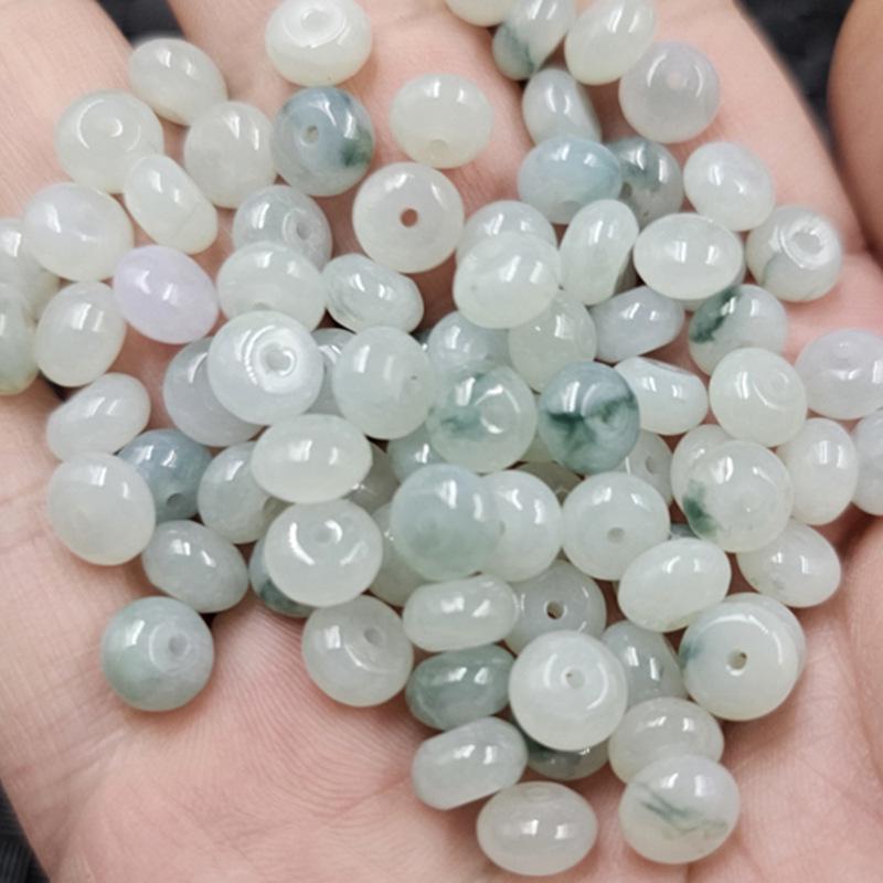 A-Grade Jade Abacus Buckle Spacer Beads - Floating Flower Loose Jewelry Accessories