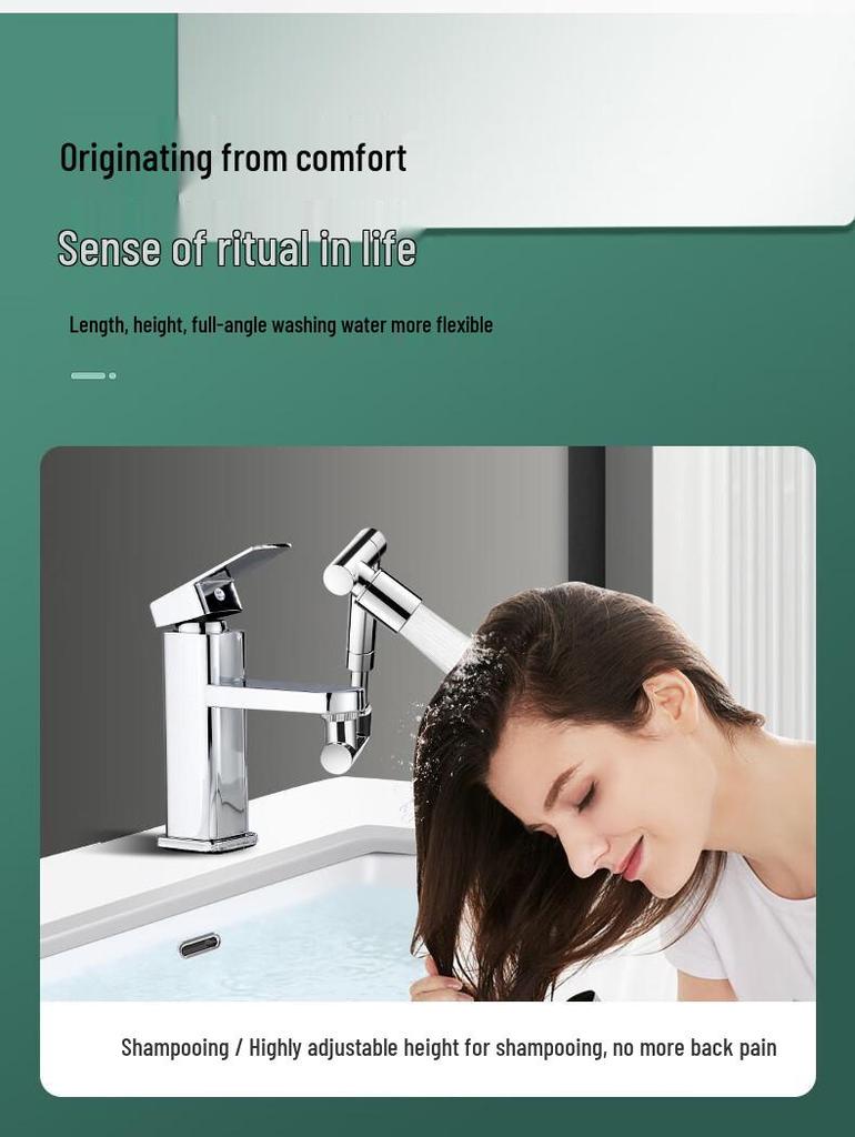 Rotatable Mechanical Faucet Extender - Anti-splash Multifunctional Spout Head