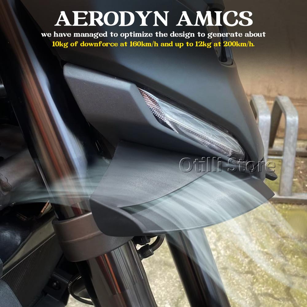 MT07 2025 Sport Downforce Naked Front Spoilers Aerodynamic Wing Deflector Motorcycle Accessories For YAMAHA MT-07 MT 07 Mt07