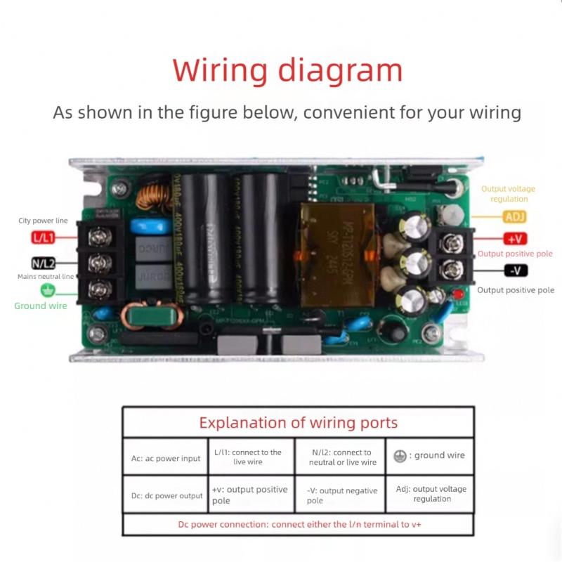 12V 10A Switching Power Supply Module With Overloads Protections And Metal Housing For Home Security Systems