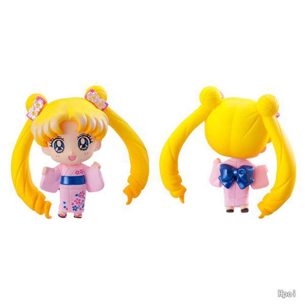 5PCS Anime Sailor Moon S Figure Cartoon Figuarts Mini Kaiou Michiru Tomoe aru Meiou Setsuna Toys For Girls Model Gift Dolls