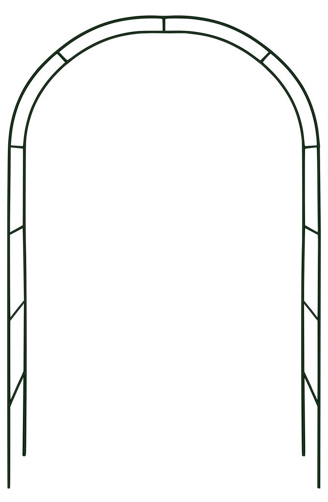 Pergola metalowa łuk czarna 240 cm