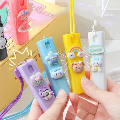 1pc Cute Portable Push-up Spray Bottle Outdoor Carry-on Neck Mini Spray Alcohol Cosmetic Spray Bottle
