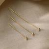Elegant Long Tassel Bead Earrings Fairy Drop Dangle Studs Comfortable For Sleeping Wear Hypoallergenic Jewelry