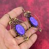 Charoite earring copper wire wrapped jewelry beautiful gemstone earring handmade jewelry copper wire wrapped antique earring gifts for women