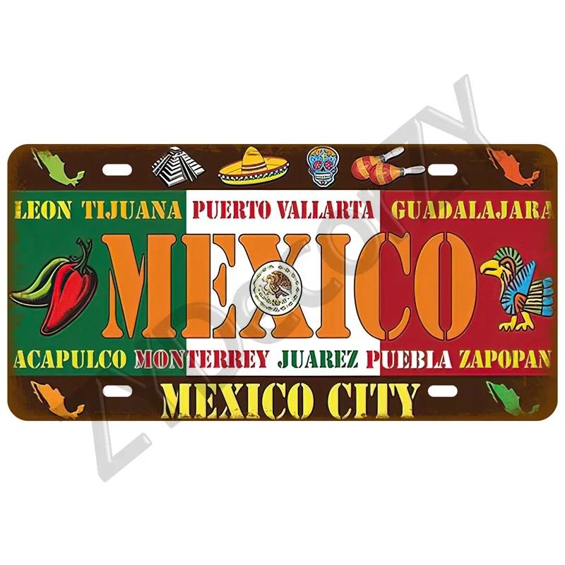 KLIOU Country Flag Tin Signs 15x30 Plaque France Spain Germany License Plate For Wall Home Restaurant Craft Bar Decor Metal Sign
