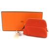 Pristine HERMES Boride pouch mini mini H logo embroidery leather Orange Used