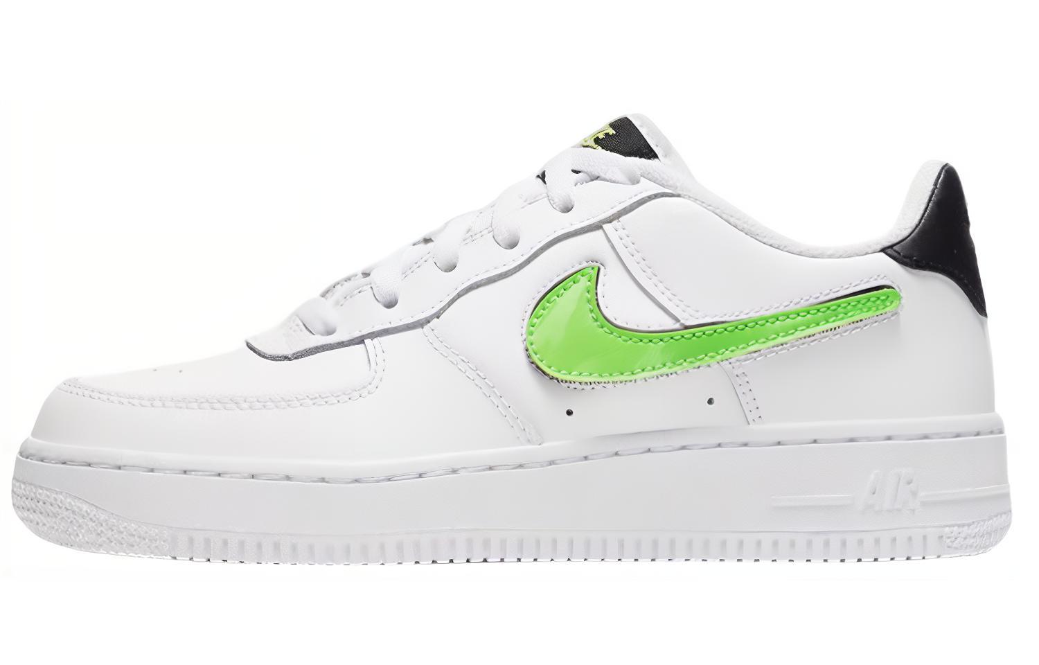 Nike Air Force 1 Low Removable Swoosh White Green Strike GS AR7446-100 35.5