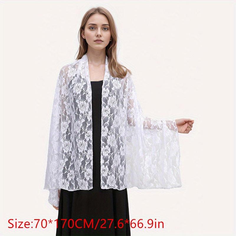 Lace Edges Scarf Hijab Woman Shawl Wrap Rose Flower White Foulard Soft Cotton Muslim Hijabs Scarf Catholic Veil Head Scarf