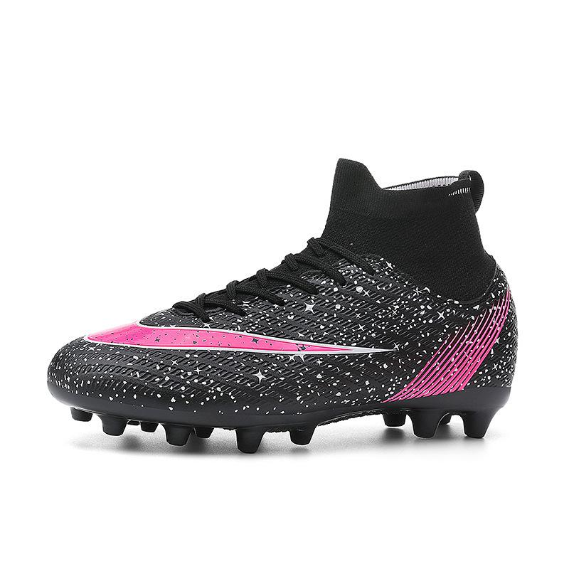 New children's football shoes men's broken nails ag long and short nails TF female students flat-bottomed artificial flat high-top sneakers
