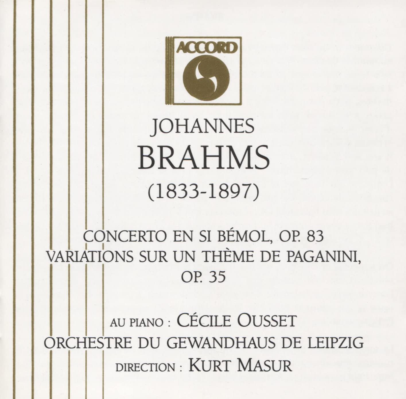 

CD BRAHMS, BEETHOVEN; WILHELM F - Piano Concerto.2: Non Japan Classical Used