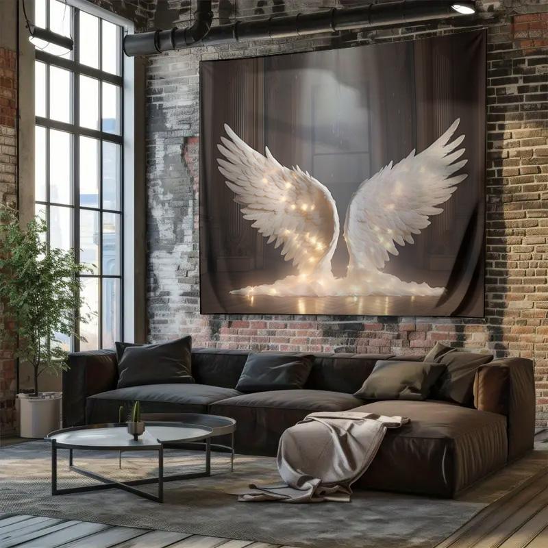 Angels Wings  Enchanted Light Decorative Hanging Cloth Tapestry