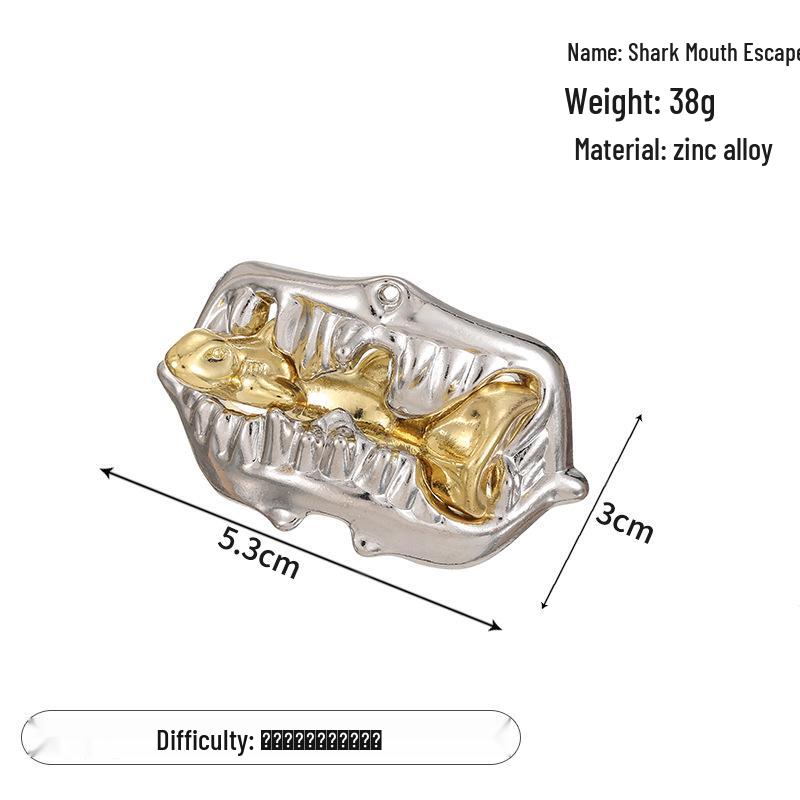 Zinc Alloy Kongming Puzzle Lock: Disentanglement Ring Educational Toy
