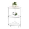 3 Tier Triangular Acrylic Corner Side Table Small Corner Side Table Bathroom Organizer Water Resistant End Table