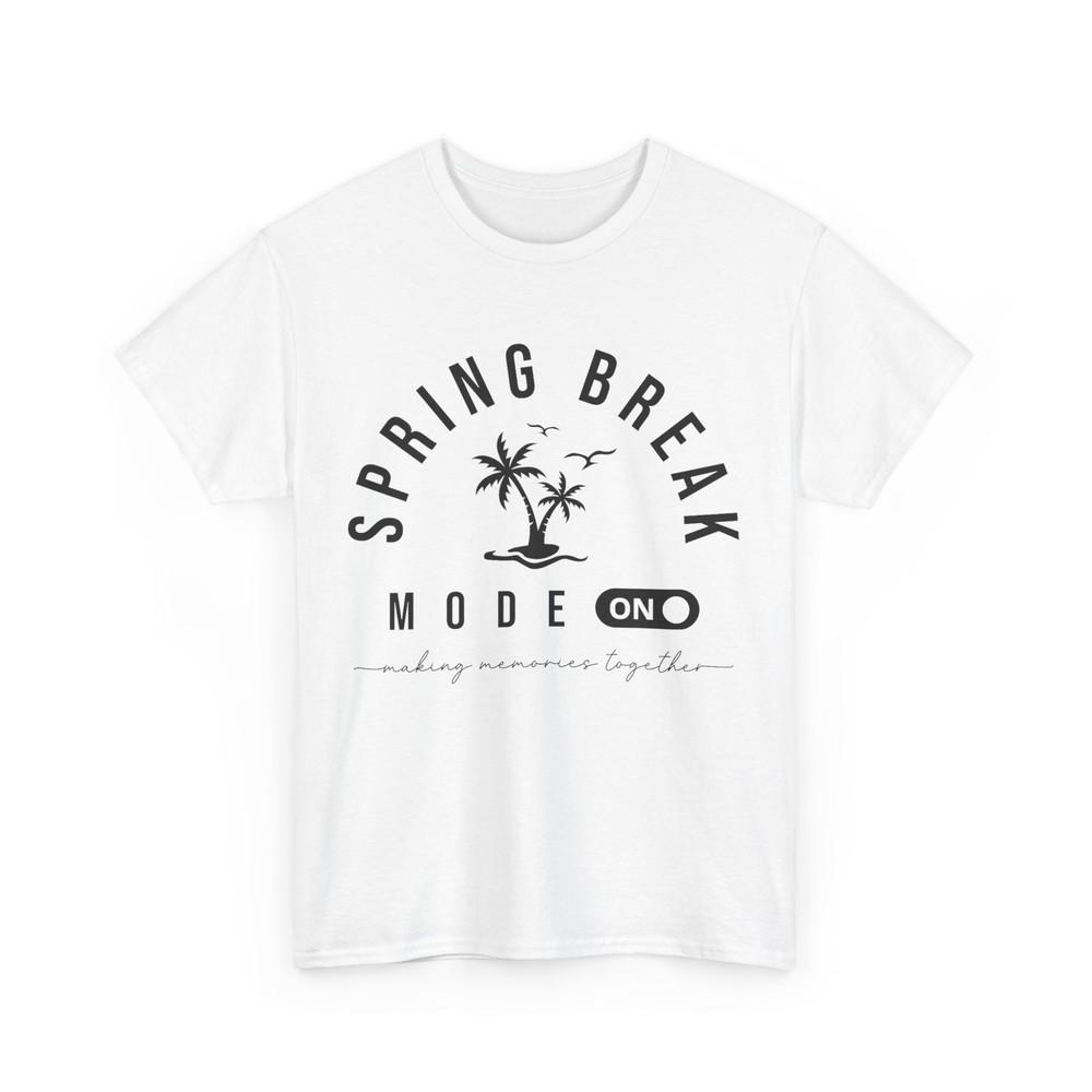 Spring Vacation Break Shirt, Mode On Beach Palm Trees Lovers Women Men T-shirt