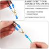 BHBL 50Pcs Piggyback Spade Connectors Quick Disconnect Electrical 3 Way Adapter,1/4Inch 2 Male and 1 Female Tabs