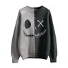 Herre Langermet Pullover Genser Casual Halloween Trykk Strikket Oversized Genser