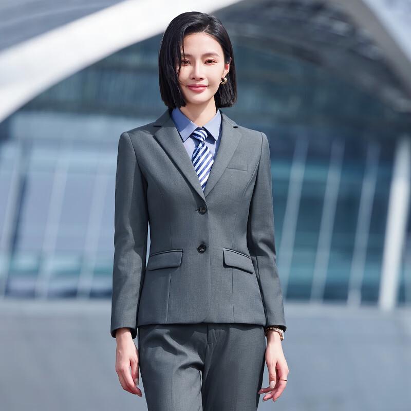 Women's Professional Double-Breasted Long Sleeve Suit Set