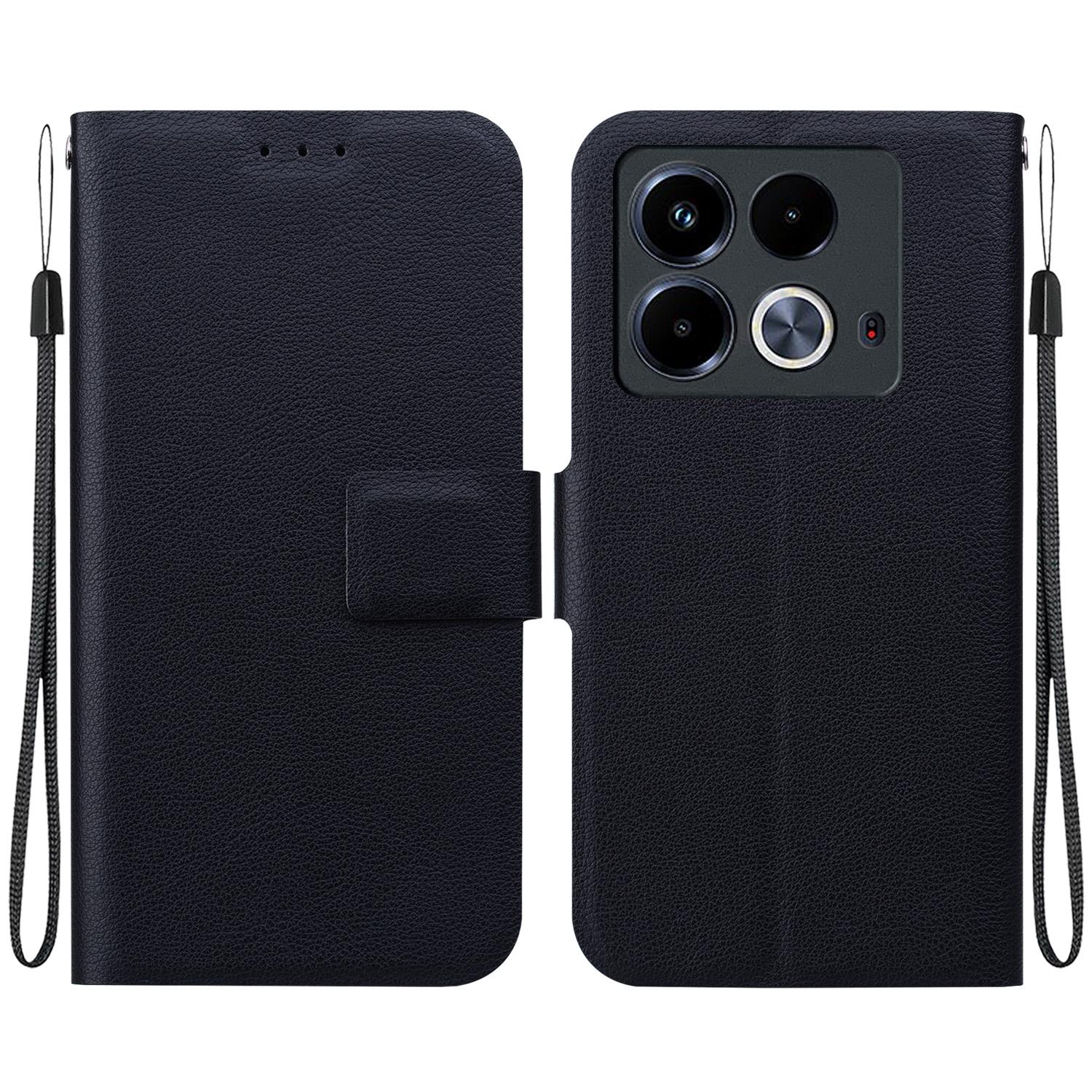 

Роскошный ультратонкий кожаный чехол для Infinix Hot50i/Hot50/Smart 8/Zero 30 Магнитный флип-чехол для Infinix Note 30 30i 20i 20S Телефон-кошелек-кобура Infinix Hot 10 Play чёрный