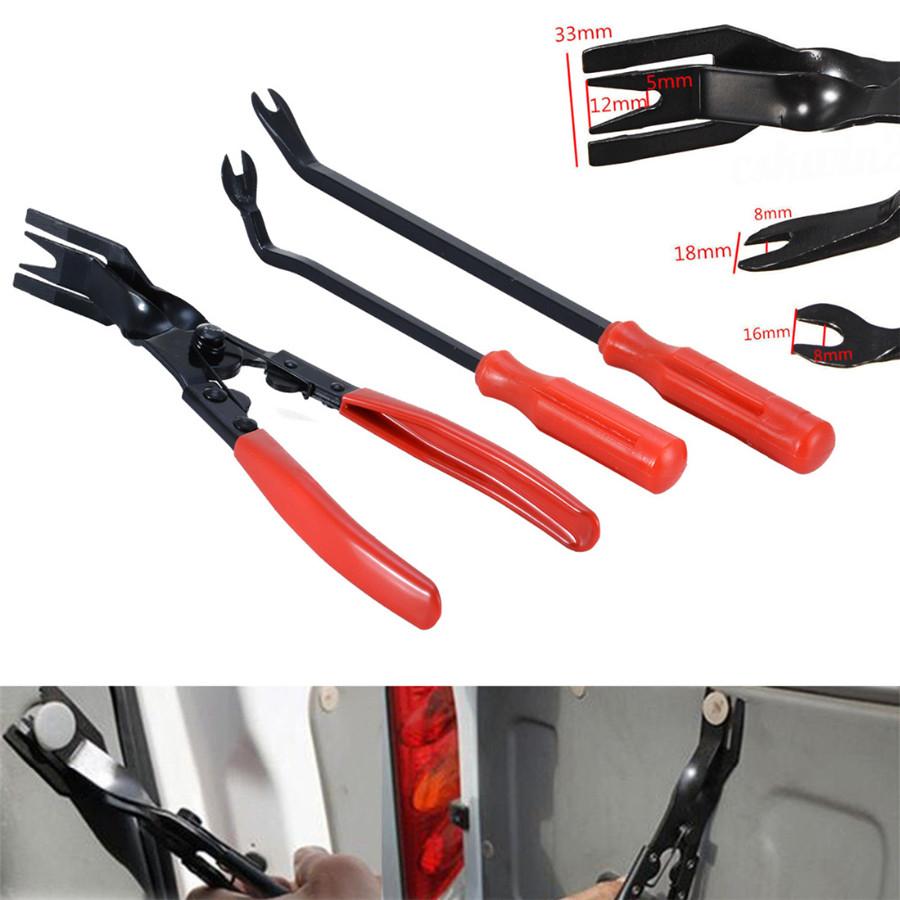 19 Pieces Auto Upholstery Fastener Trim and Panel Removal Tools Clip Plier Set Fastener Remover For Automotive ,...