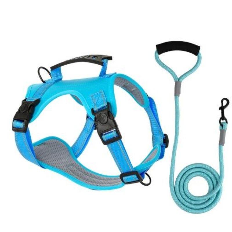 

Шлейки для питомцев со светоотражающими жилетами, большие, средние и маленькие шлейки, взрывозащищенные и ударопрочные поводки для собак XL синий