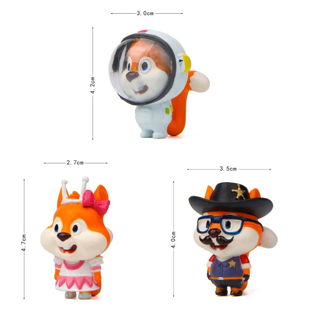Squirrel Pilot Astronaut Pvc Figurine For Creative Garden Micro Landscape Decor
