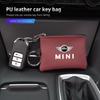 Car Leather Key Case Keychain Mini Storage Bag Auto Accessories For MINI Cooper R56 F56 R50 JCW Cabrio Aceman Countryman Clubman