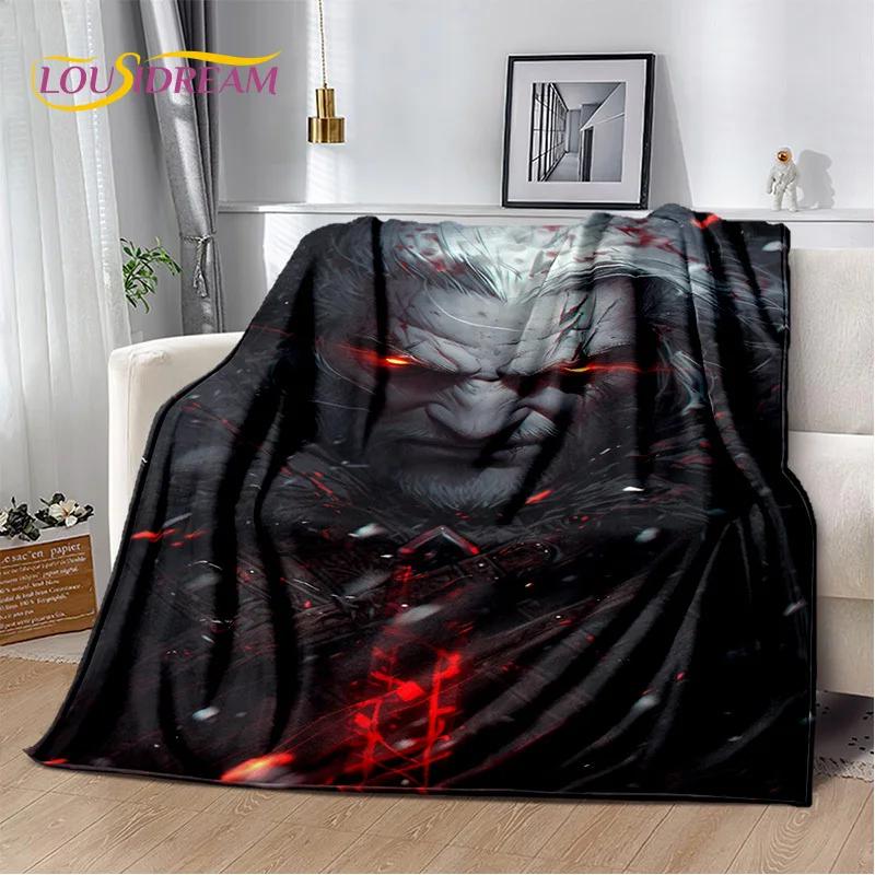 3D The W-Witcher Game Cartoon Soft Flannel Blanket for Beds Bedroom Sofa Picnic,Throw Blanket for Cover Outdoor Leisure Nap Gift