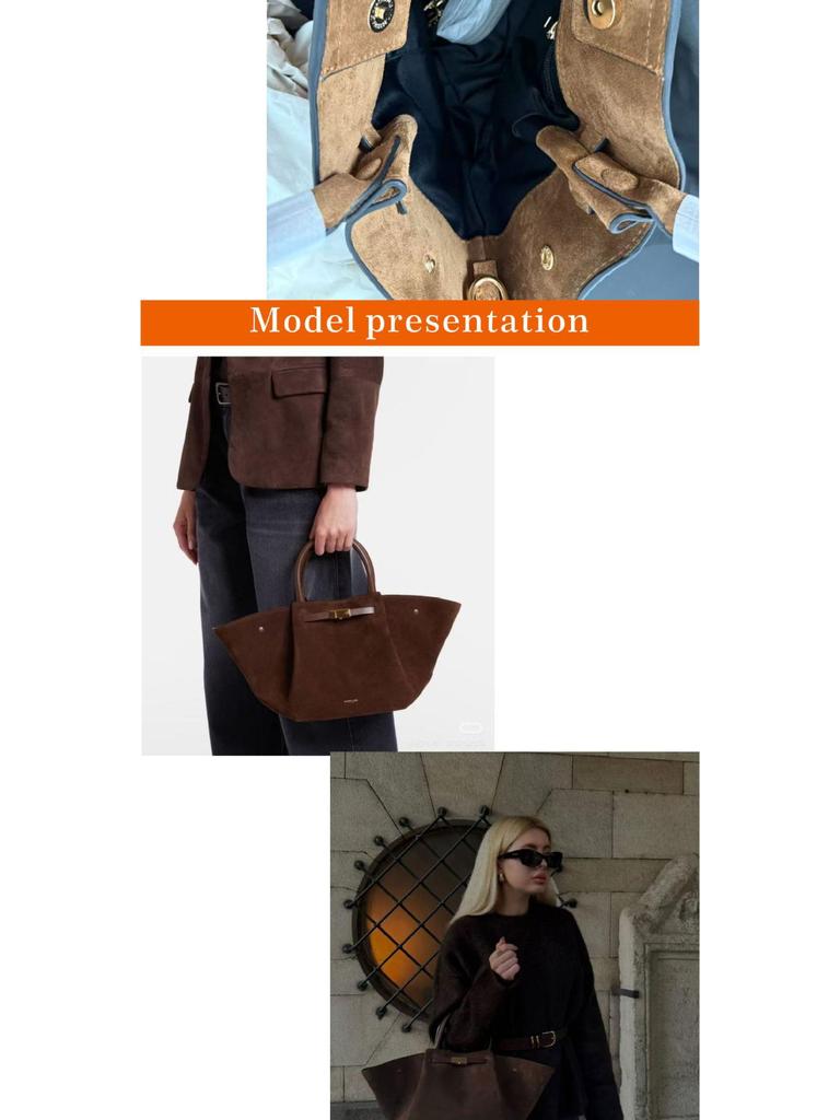 DeMellier New York Wildleder Schulter- & Umhängetasche