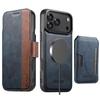 iPhone 17 Pro Max Flip Case with Card Slot, Magnetic Charging, Stand, and Leather Finish