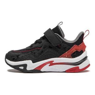 Cloud V3 Kids Non-Slip Shock Absorbing Wear-Resistant Low-Top Running Shoes Kids Sneakers Black Red YKNU010-3