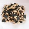 DIY Craft Wooden Clips Natural Wood Clothespins Love Heart 50pcs Colored Heart