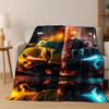 Future Concept Sports Car Racing Bike Art Flannel Blanket,Cozy Soft Throw Blanket for Home Bedroom Bed Sofa Picnic Cover Gift