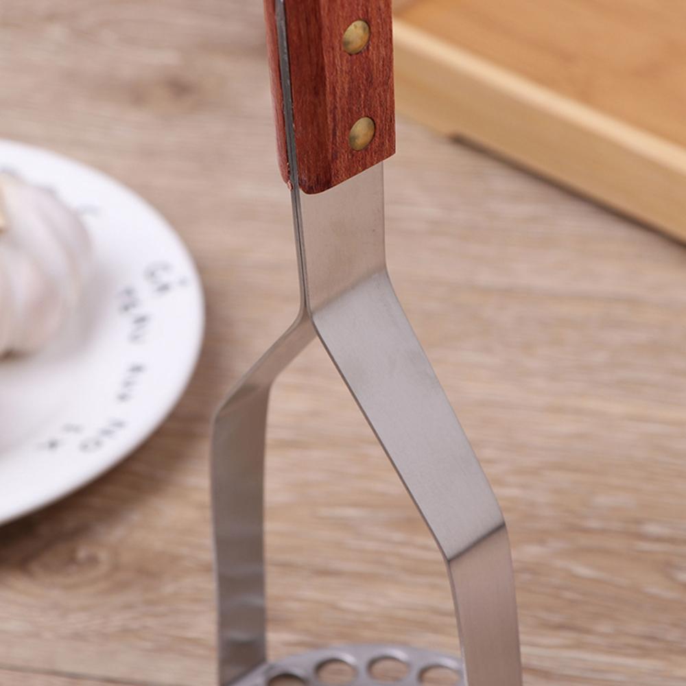Kitchen Garlic Manual Heavy Duty Stainless Steel Cooking Tool Potato Masher Press Crusher Pusher
