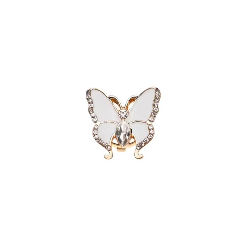 Rhinestone Sleeve Button Brass Base Button Cover Fashion 3D Butterfly Cufflinks Men Women
