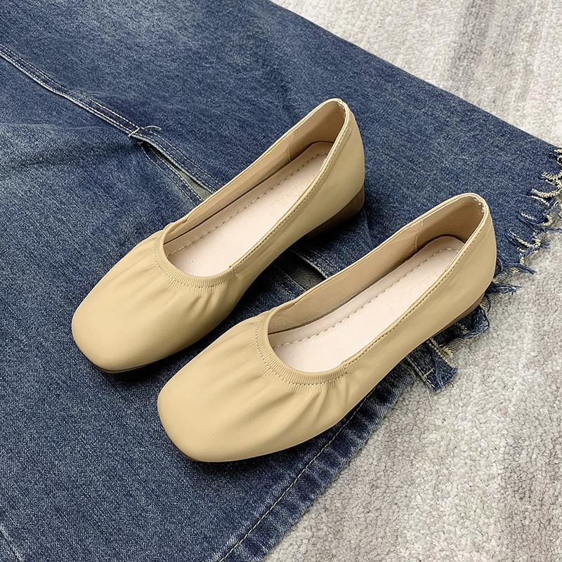 Women Flat Shoes Casual Shoes Fashion Square Toe Slip-on Lofers Ladies Non-slip Breathable Women Moccasins Zapatos Mujer 2024