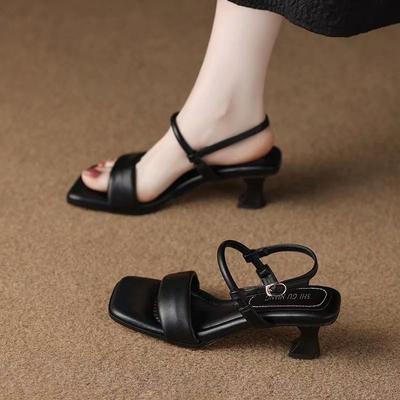 Stunning, Fashionable, High-end and Elegant Women's Sandals for 2025 Summer Wear, Paired with A Skirt and High Heels