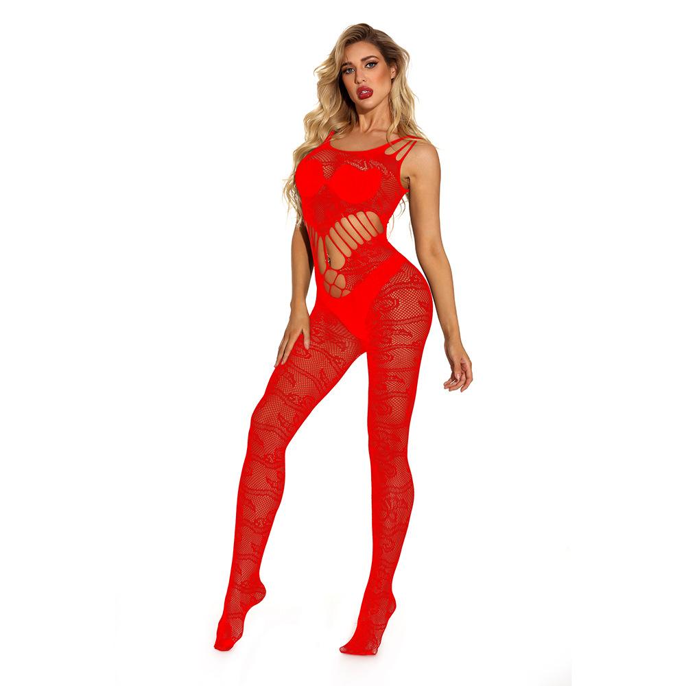 Sex underwear uniform jacquard onesie lace-up tights stockings new