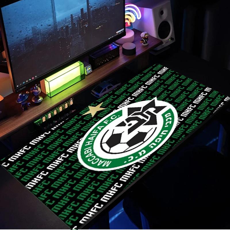 Maccabi Haifa Fc Crest mouse pad, rubber base, esports desk mat, mouse pad for gamers and office use, gaming desk , easy to clean mat