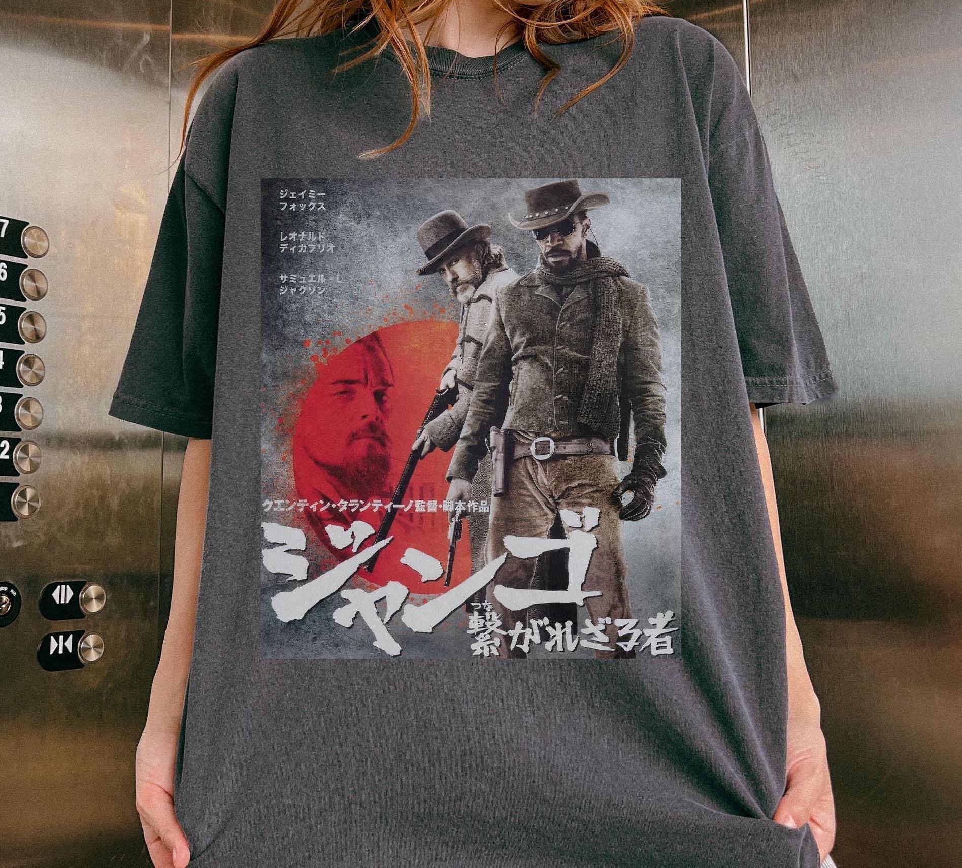 Django Unchained Movie T-Shirt, Unisex, Perfect Gift for Quentin Tarantino Fans, Rare Vintage Japanese Movie Poster Retro Tee S разноцветный