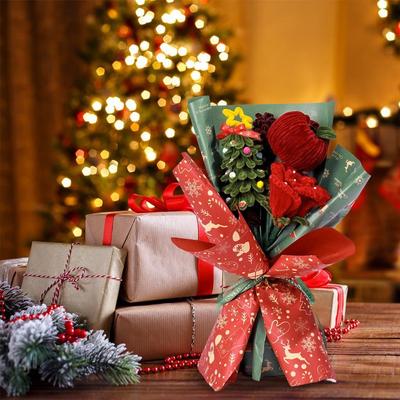 Christmas Pipe Cleaner for Craft DIY Chenille Stems Art Craft Kit for Kids Christmas Decorations Items Home Decor 11.8 Inches Christmas