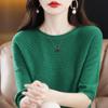 Women Knit T-shirt 100% Wool MODERN NEW SAGA Summer Knitted Shirt Short Sleeve Tees O-neck Pullover Knit Tops