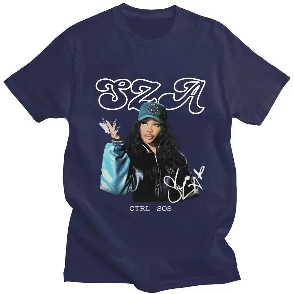 

Rapper SZA CTRL X SOS Album Print Tshirt Vintage Punk Unisex T shirt Oversized Unisex Hip Hop Harajuku Cotton Tee Shirt 80142 S