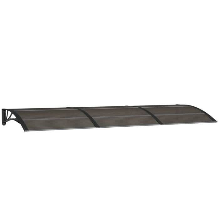 VidaXL Door Awning, Solar Canopy with Support, Rain Protection Shelter, Patio Door Entrance Awning, Black 300x100 153575