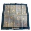 Hermes Journey To Niger Silk Silk Carre 45 Scarf Blue Silk Women Used