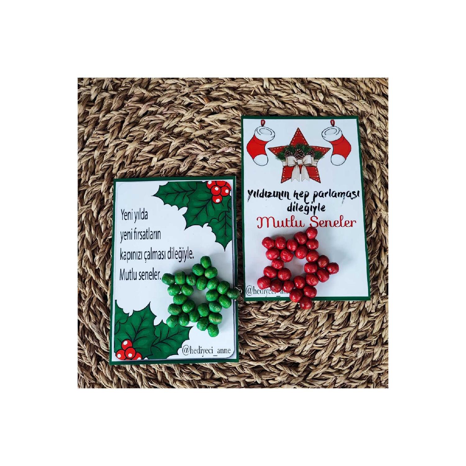 

Special Christmas Gift Star Keychain - Christmas Ornament (2 Wooden Keychains)